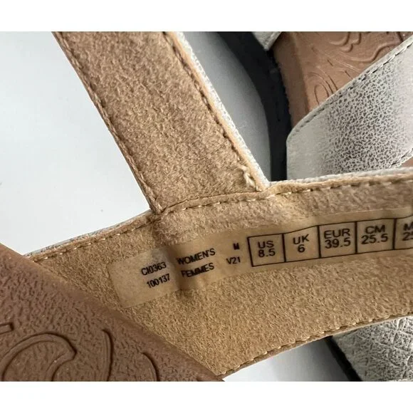 Rockport Women Ridge Asymmetrical Sandals Metallic Gold Size 8.5 - Picture 2 of 12